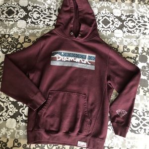 Diamond burgundy hoodie